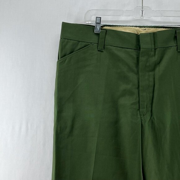 Towncraft Vintage Dress Pants Men 40x29 JCPenney Workwear Slacks Straight Green - Picture 7 of 16
